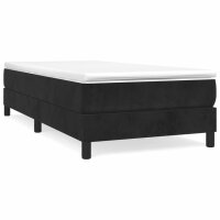 vidaXL Boxspringbett mit Matratze Schwarz 90x190 cm Samt