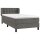 vidaXL Boxspringbett mit Matratze Dunkelgrau 90x190 cm Samt