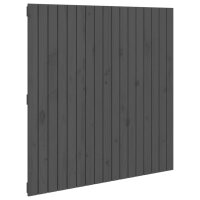 vidaXL Wand-Kopfteil Grau 108x3x110 cm Massivholz Kiefer