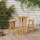 vidaXL 3-tlg. Bar-Set Klappbar Massivholz Teak