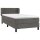 vidaXL Boxspringbett mit Matratze Dunkelgrau 90x190 cm Samt