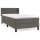 vidaXL Boxspringbett mit Matratze Dunkelgrau 90x190 cm Samt