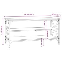 vidaXL TV-Schrank Braun Eichen-Optik 100x40x50 cm Holzwerkstoff