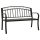vidaXL Gartenbank mit Tisch Schwarz 120 cm Stahl