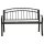vidaXL Gartenbank mit Tisch Schwarz 120 cm Stahl