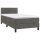 vidaXL Boxspringbett mit Matratze Dunkelgrau 100x200 cm Samt