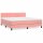 vidaXL Boxspringbett mit Matratze Rosa 180x200 cm Samt