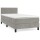 vidaXL Boxspringbett mit Matratze Hellgrau 90x190 cm Samt