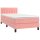 vidaXL Boxspringbett mit Matratze Rosa 90x190 cm Samt