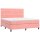 vidaXL Boxspringbett mit Matratze Rosa 180x200 cm Samt