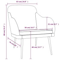 vidaXL Sessel Hellgrau 63x76x80 cm Samt