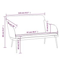 vidaXL Sitzbank Dunkelgrau 110x76x80 cm Samt