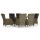 vidaXL 7-tlg. Garten-Essgruppe Braun Poly Rattan