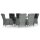 vidaXL 7-tlg. Garten-Essgruppe Hellgrau Poly Rattan