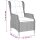 vidaXL 5-tlg. Garten-Essgruppe Dunkelgrau Poly Rattan