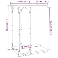 vidaXL Beistelltisch R&auml;uchereiche 40x30x60 cm Holzwerkstoff