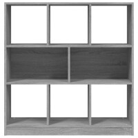 vidaXL B&uuml;cherregal Grau Sonoma 97,5x29,5x100 cm Holzwerkstoff