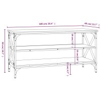 vidaXL TV-Schrank R&auml;uchereiche 100x40x50 cm Holzwerkstoff