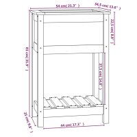 vidaXL Pflanzk&uuml;bel mit Ablage 54x34,5x81 cm Massivholz Kiefer