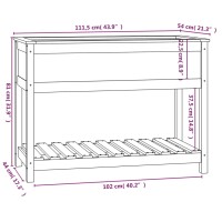 vidaXL Pflanzk&uuml;bel mit Ablage Honigbraun 111,5x54x81 cm Kiefernholz