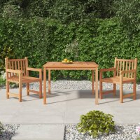 vidaXL 3-tlg. Garten-Essgruppe Massivholz Teak