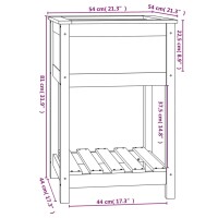 vidaXL Pflanzk&uuml;bel mit Ablage 54x54x81 cm Massivholz Kiefer