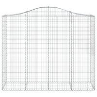 vidaXL Gabionen mit Hochbogen 12Stk. 200x50x160/180cm Verzinktes Eisen