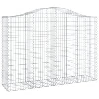 vidaXL Gabionen mit Hochbogen 20Stk. 200x50x140/160cm Verzinktes Eisen