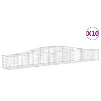 vidaXL Gabionen mit Hochbogen 10 Stk. 400x50x40/60cm...