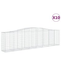 vidaXL Gabionen mit Hochbogen 10 Stk 400x50x100/120cm...