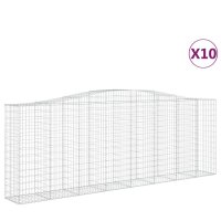 vidaXL Gabionen mit Hochbogen 10 Stk 400x50x140/160cm...