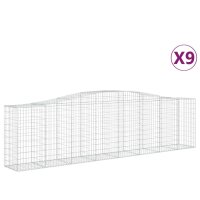 vidaXL Gabionen mit Hochbogen 9 Stk. 400x50x100/120cm...