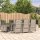 vidaXL 9-tlg. Garten-Essgruppe mit Kissen Grau Poly Rattan