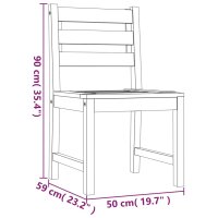 vidaXL 7-tlg. Garten-Essgruppe Massivholz Teak