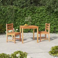 vidaXL 3-tlg. Garten-Essgruppe Massivholz Teak