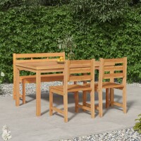 vidaXL 4-tlg. Garten-Essgruppe Massivholz Teak