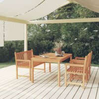 vidaXL 4-tlg. Garten-Essgruppe Massivholz Teak