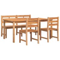 vidaXL 4-tlg. Garten-Essgruppe Massivholz Teak