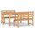 vidaXL 3-tlg. Garten-Essgruppe Massivholz Teak