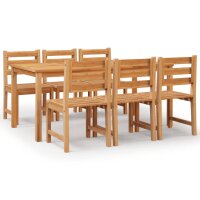 vidaXL 7-tlg. Garten-Essgruppe Massivholz Teak