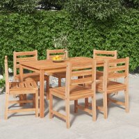 vidaXL 7-tlg. Garten-Essgruppe Massivholz Teak