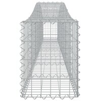 vidaXL Gabionen mit Hochbogen 8 Stk. 400x30x40/60 cm Verzinktes Eisen