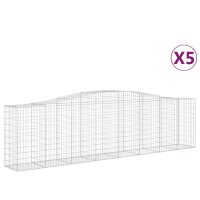 vidaXL Gabionen mit Hochbogen 5 Stk. 400x50x100/120cm...