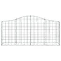 vidaXL Gabionen mit Hochbogen 8 Stk. 200x30x80/100 cm Verzinktes Eisen