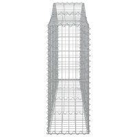 vidaXL Gabionen mit Hochbogen 8 Stk. 200x30x80/100 cm Verzinktes Eisen