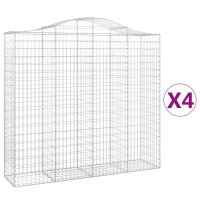 vidaXL Gabionen mit Hochbogen 4 Stk. 200x50x180/200cm...