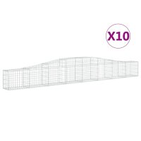 vidaXL Gabionen mit Hochbogen 10 Stk. 400x30x40/60 cm...