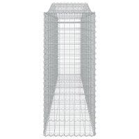 vidaXL Gabionen mit Hochbogen 4 Stk. 400x50x120/140cm Verzinktes Eisen
