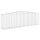 vidaXL Gabionen mit Hochbogen 4 Stk. 400x50x120/140cm Verzinktes Eisen