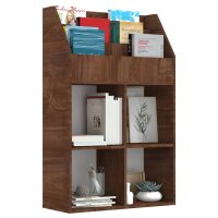 vidaXL Kinder-B&uuml;cherregal Braun Eichen-Optik 71x30x114cm Holzwerkstoff